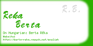 reka berta business card